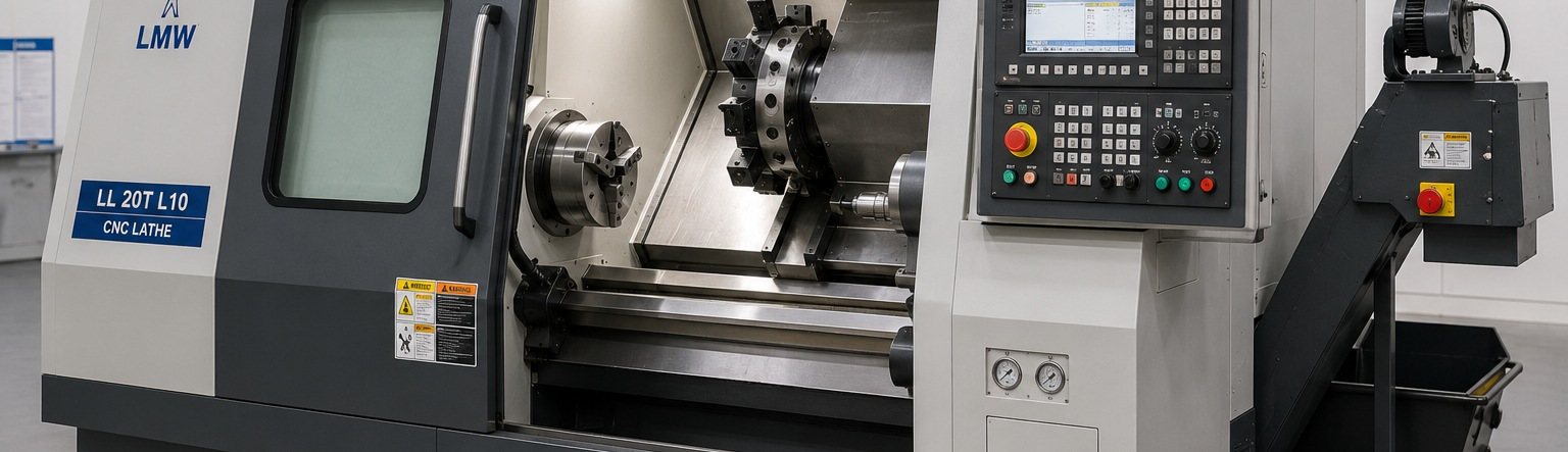 LMW LL 20T L10 CNC lathe with turret and chuck