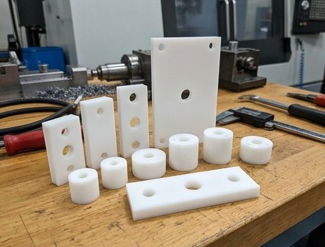 Machined insulating spacers, bushes and barrier plates